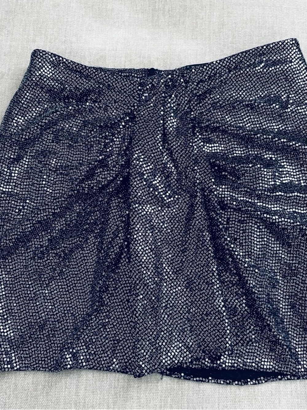 Zara Woman Black Sequin Mini Skirt